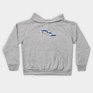 Cuba flag & map Kids Hoodie